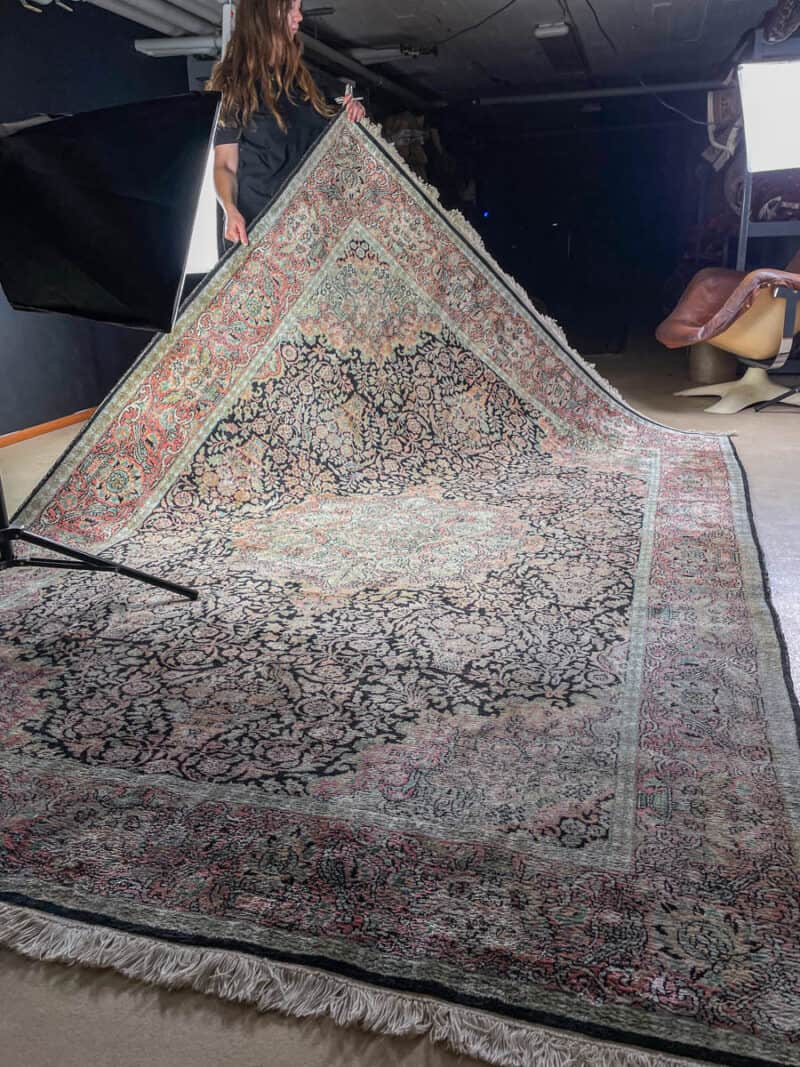 silkkimatto pastellinen paratiisi ghom 310 x 210 cm