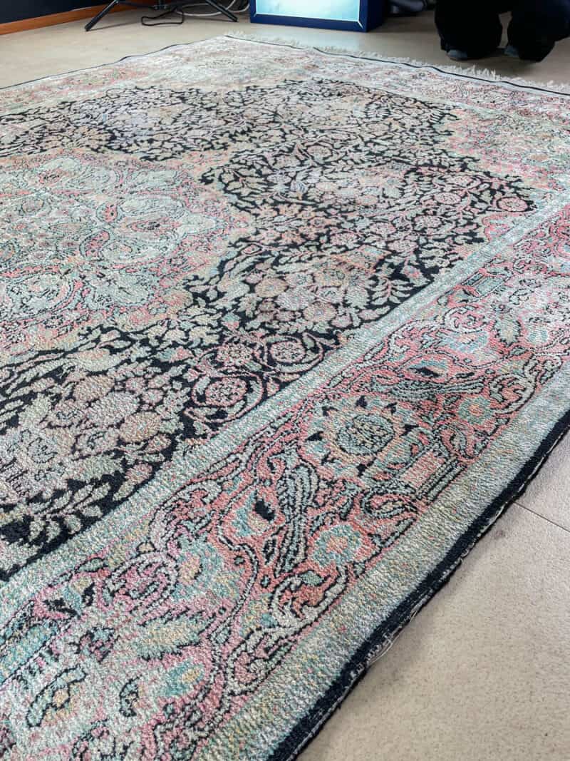 silkkimatto pastellinen paratiisi ghom 310 x 210 cm
