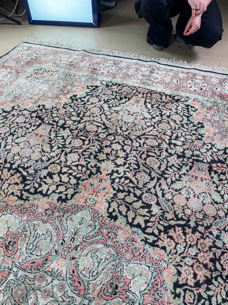 silkkimatto pastellinen paratiisi ghom 310 x 210 cm