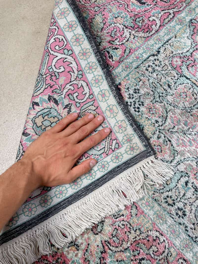 silkkimatto pastellinen paratiisi ghom 310 x 210 cm