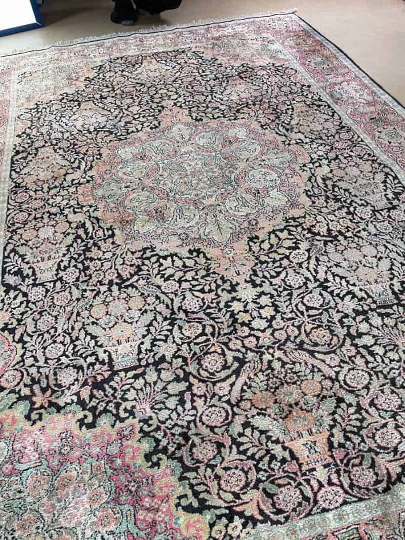 silkkimatto pastellinen paratiisi ghom 310 x 210 cm