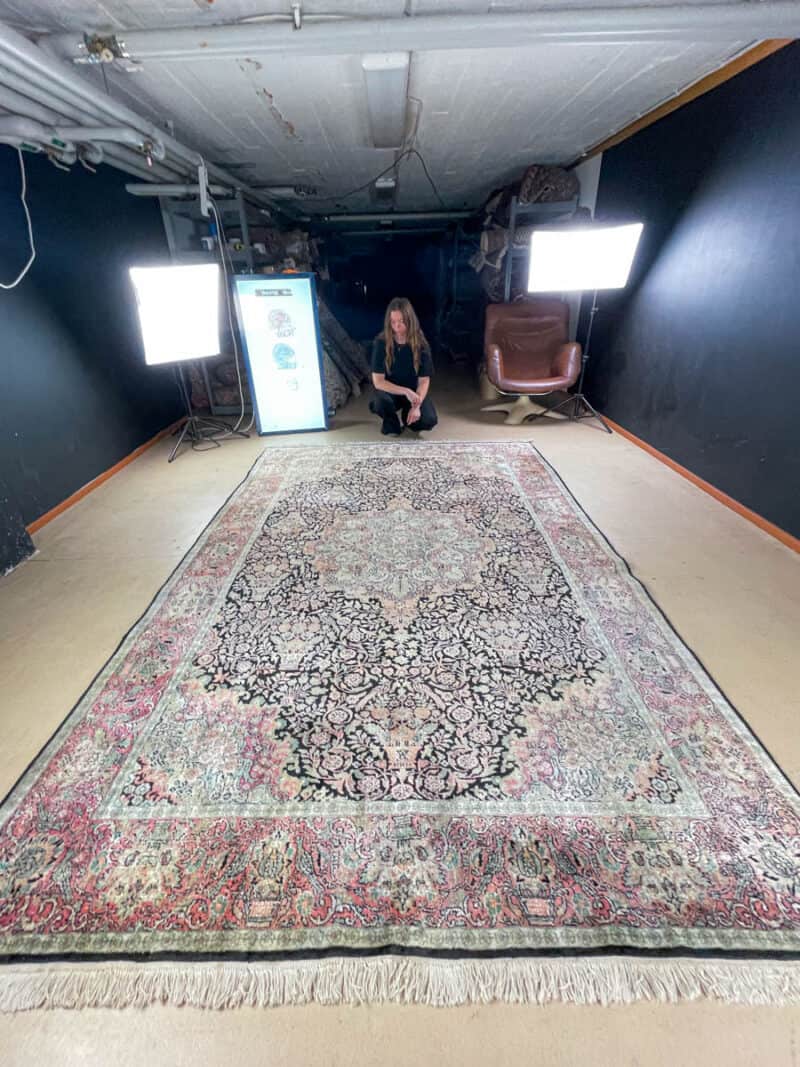 silkkimatto pastellinen paratiisi ghom 310 x 210 cm