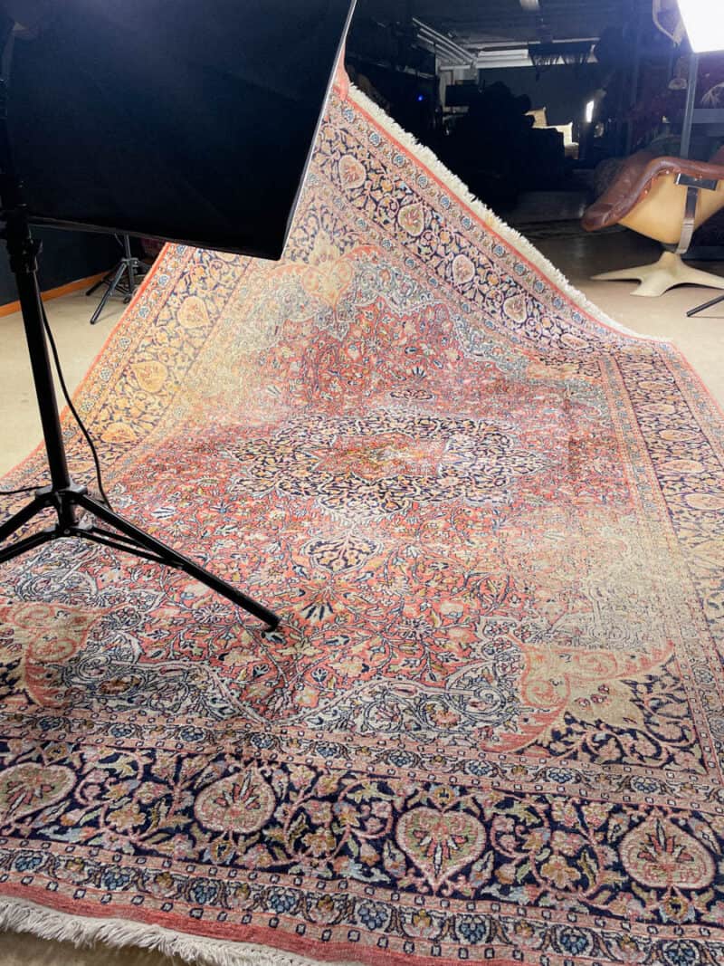 silkkimatto rauhallisen pastellinen ghom 275 x 185 cm