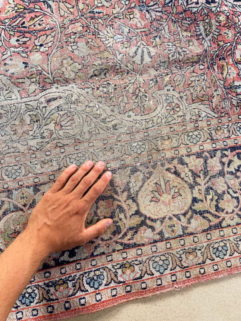 silkkimatto rauhallisen pastellinen ghom 275 x 185 cm
