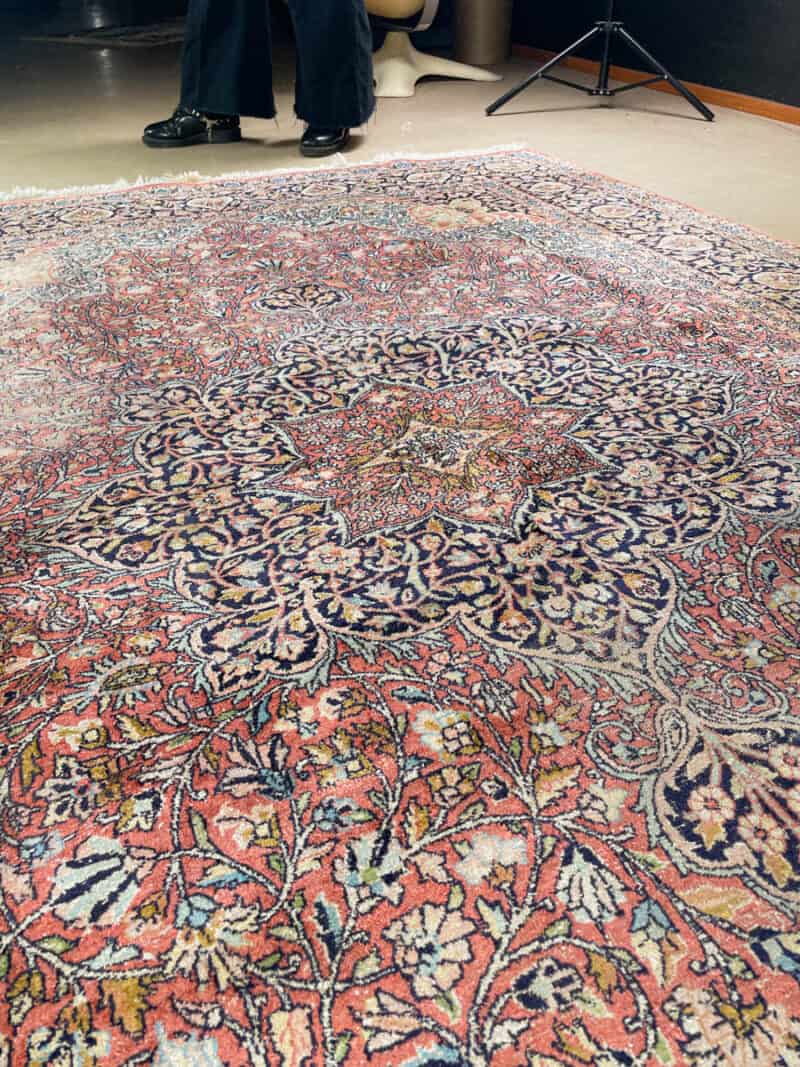 silkkimatto rauhallisen pastellinen ghom 275 x 185 cm