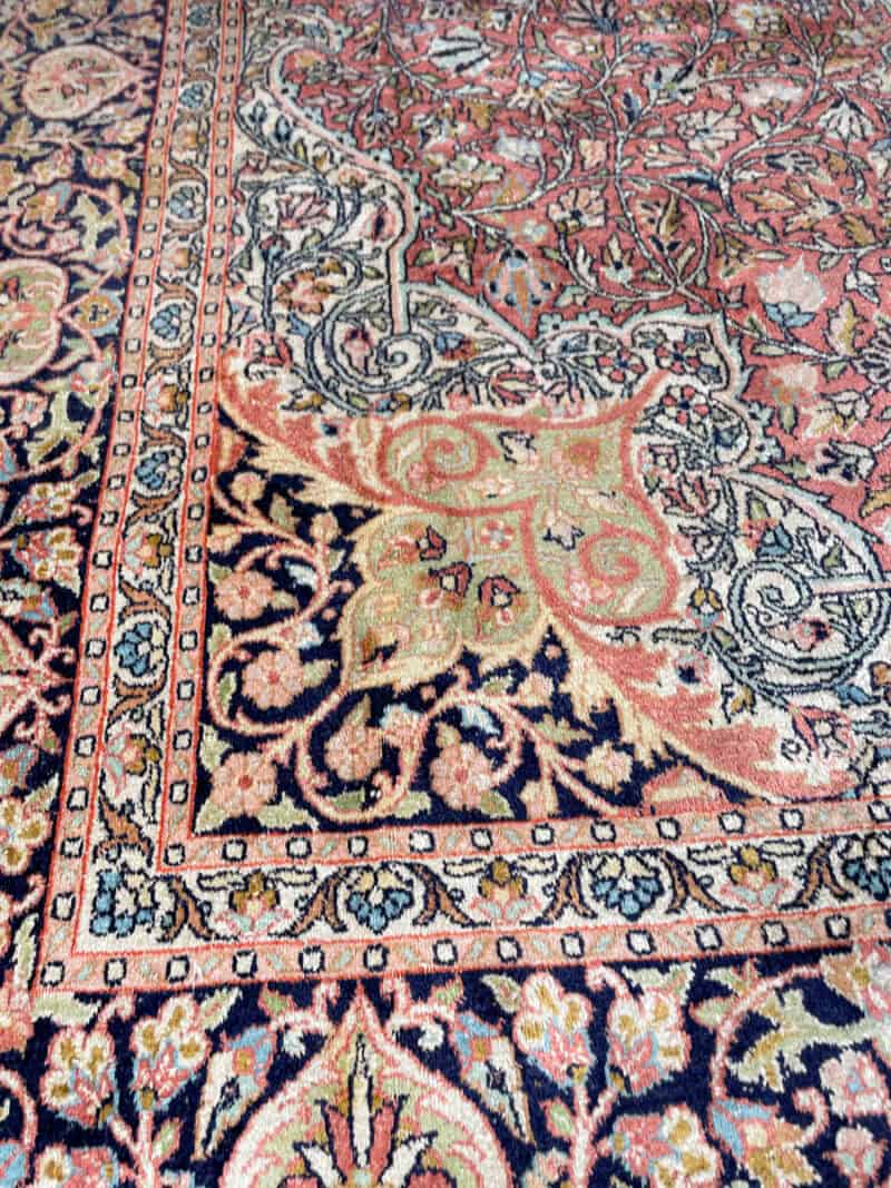 silkkimatto rauhallisen pastellinen ghom 275 x 185 cm