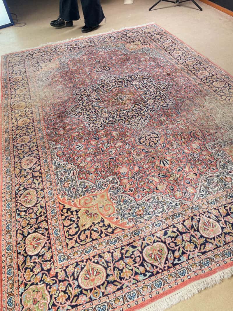 silkkimatto rauhallisen pastellinen ghom 275 x 185 cm