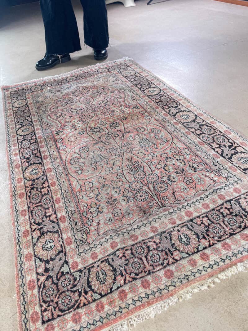 silkkimatto pastellinen puutarha ghom 155 x 90 cm
