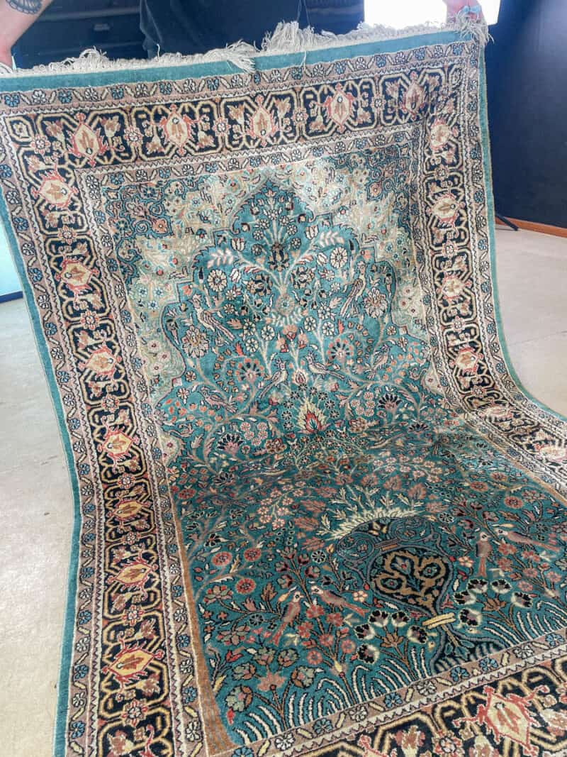 silkkimatto henkeäsalpaava elämänpuu ghom 220 x 126 cm (kopio)