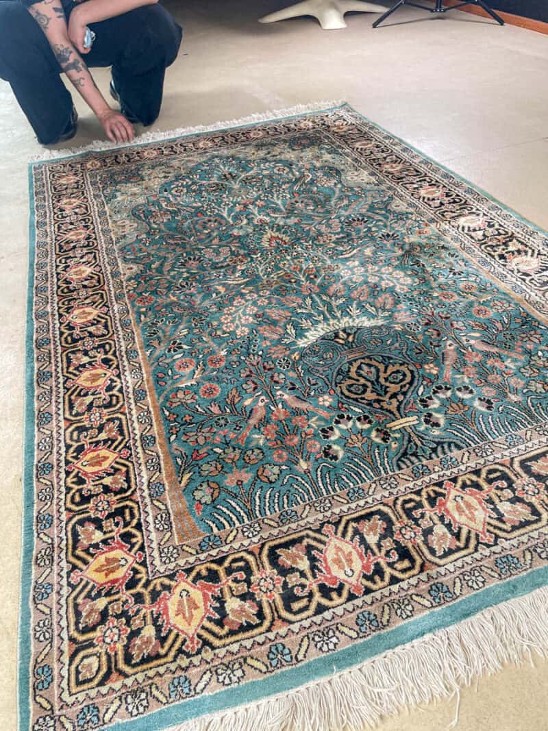 silkkimatto henkeäsalpaava elämänpuu ghom 220 x 126 cm (kopio)
