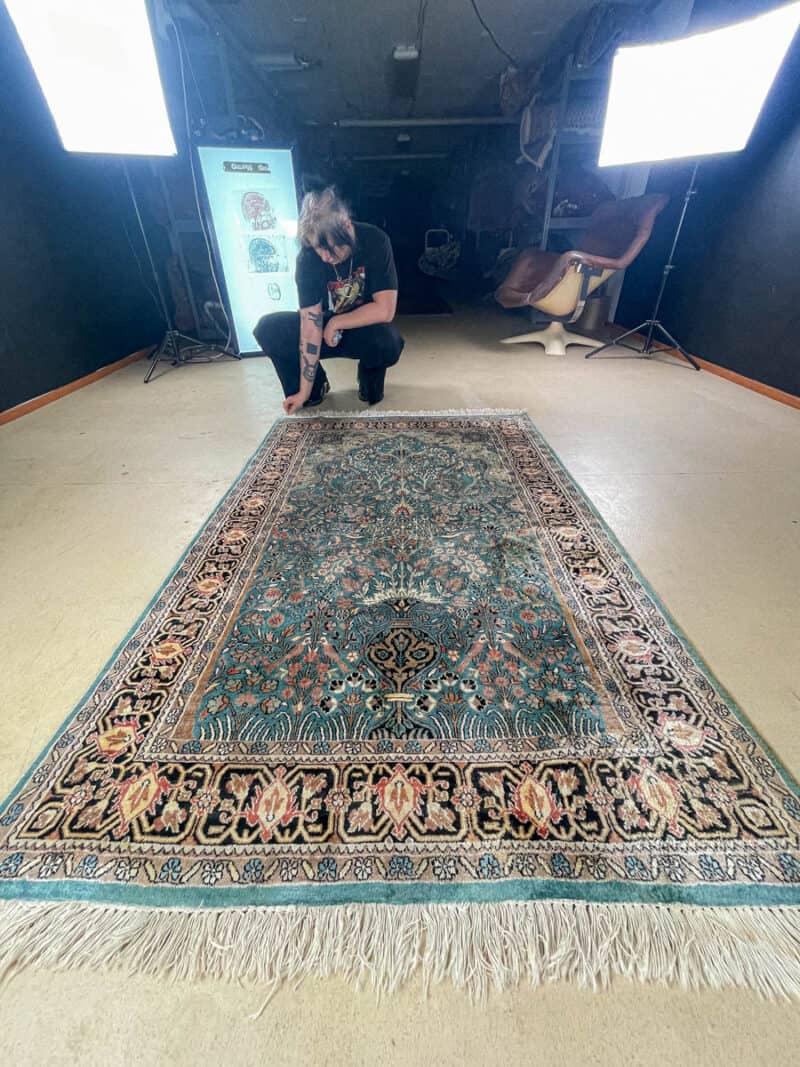 silkkimatto henkeäsalpaava elämänpuu ghom 220 x 126 cm (kopio)