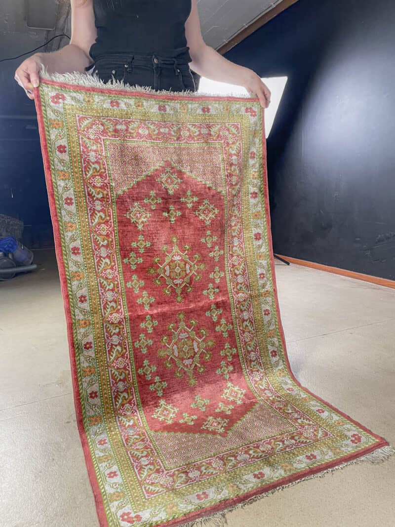 silkkimatto levollinen puoliantiikki hereke 140 x 73 cm