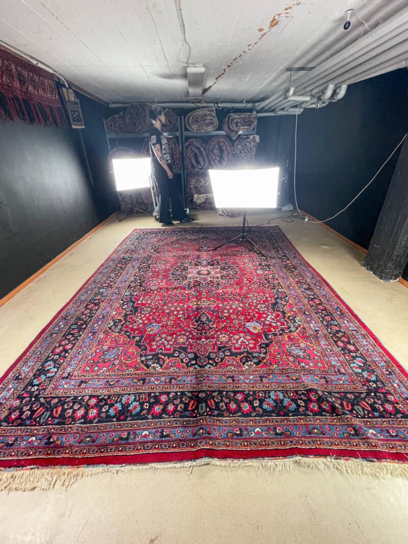 palatsikokoinen viininpunainen meshed 1960 luvulta  410 x 310 cm (kopio)