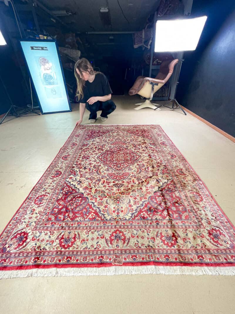 silkki silkillä runollisen sädehtivä ghom 200 x 139 cm