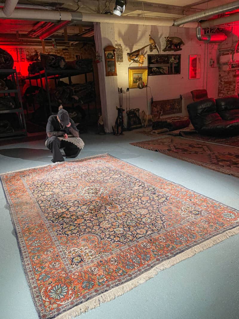 silkkimatto ylvään koristeelinen ghom 280 x 185 cm