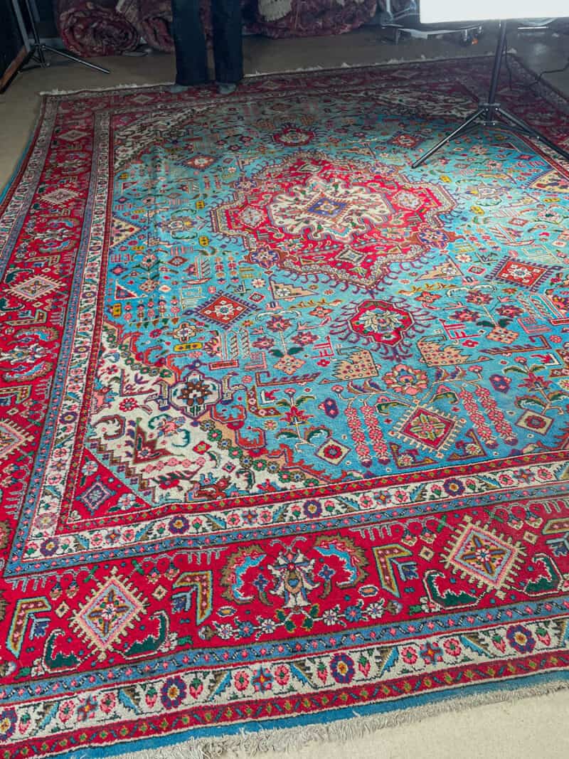 häikäisevä palatsikokoinen vintage tabriz  400 x 290 cm
