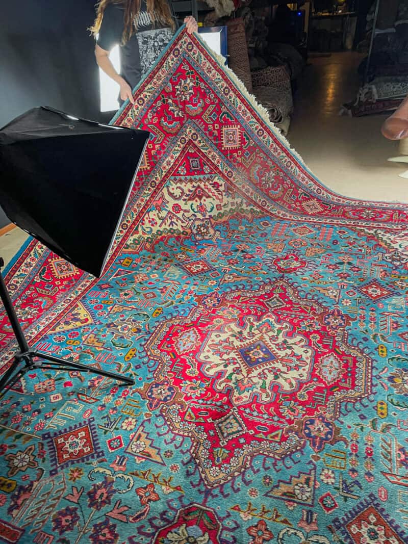 häikäisevä palatsikokoinen vintage tabriz  400 x 290 cm