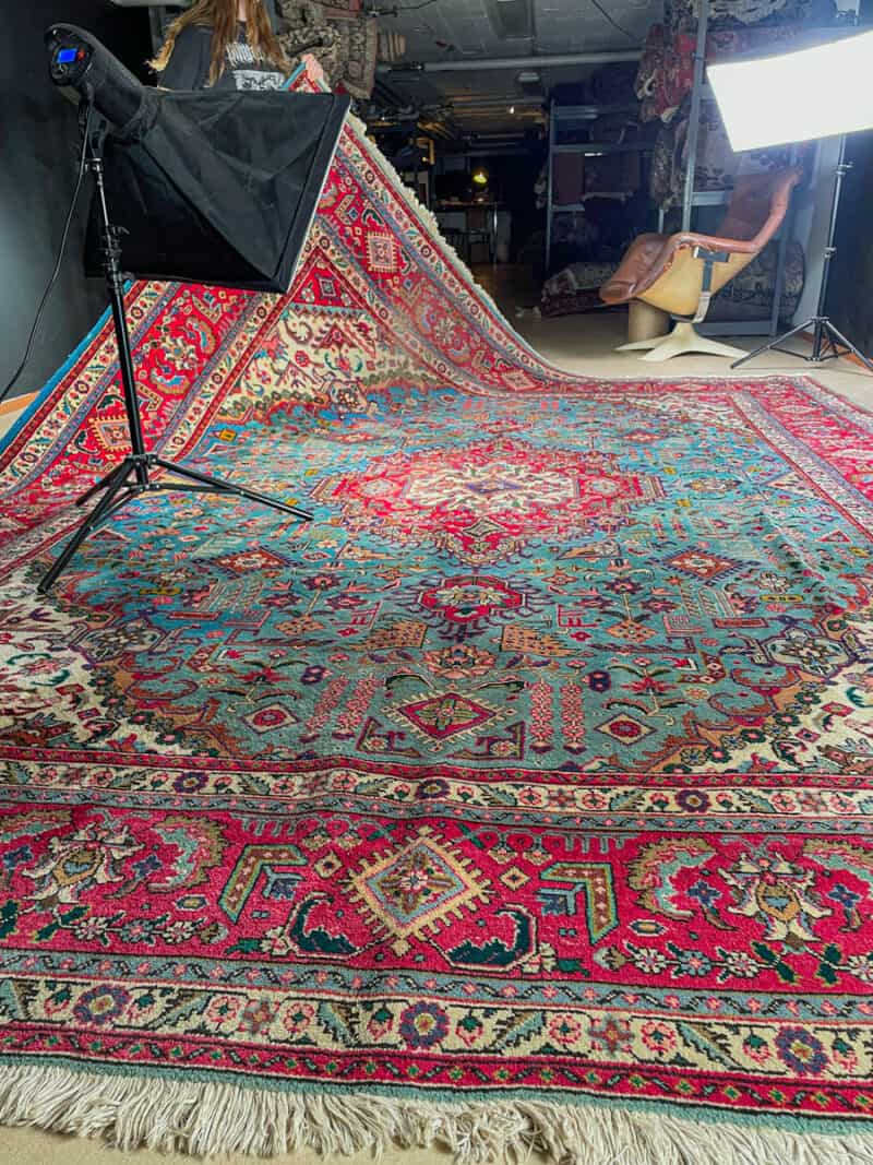 häikäisevä palatsikokoinen vintage tabriz  400 x 290 cm