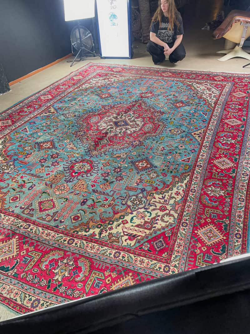 häikäisevä palatsikokoinen vintage tabriz  400 x 290 cm