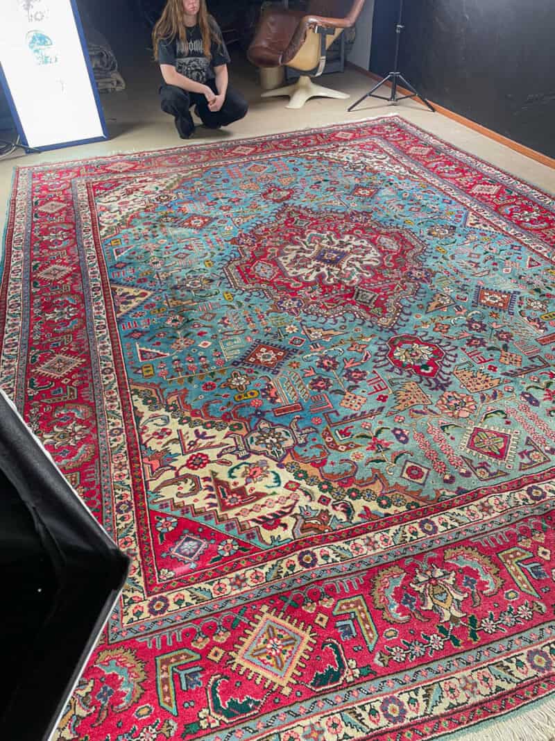 häikäisevä palatsikokoinen vintage tabriz  400 x 290 cm