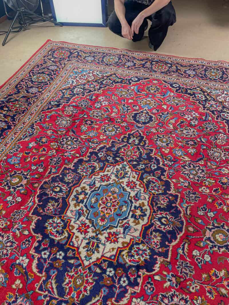 elegantin yksityiskohtainen perinteinen keshan  327 x 212 cm (kopio)