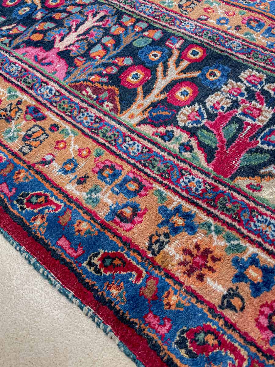 häikäisevä palatsikokoinen meshed 1960 luvulta signeerattu  430 x 315 cm