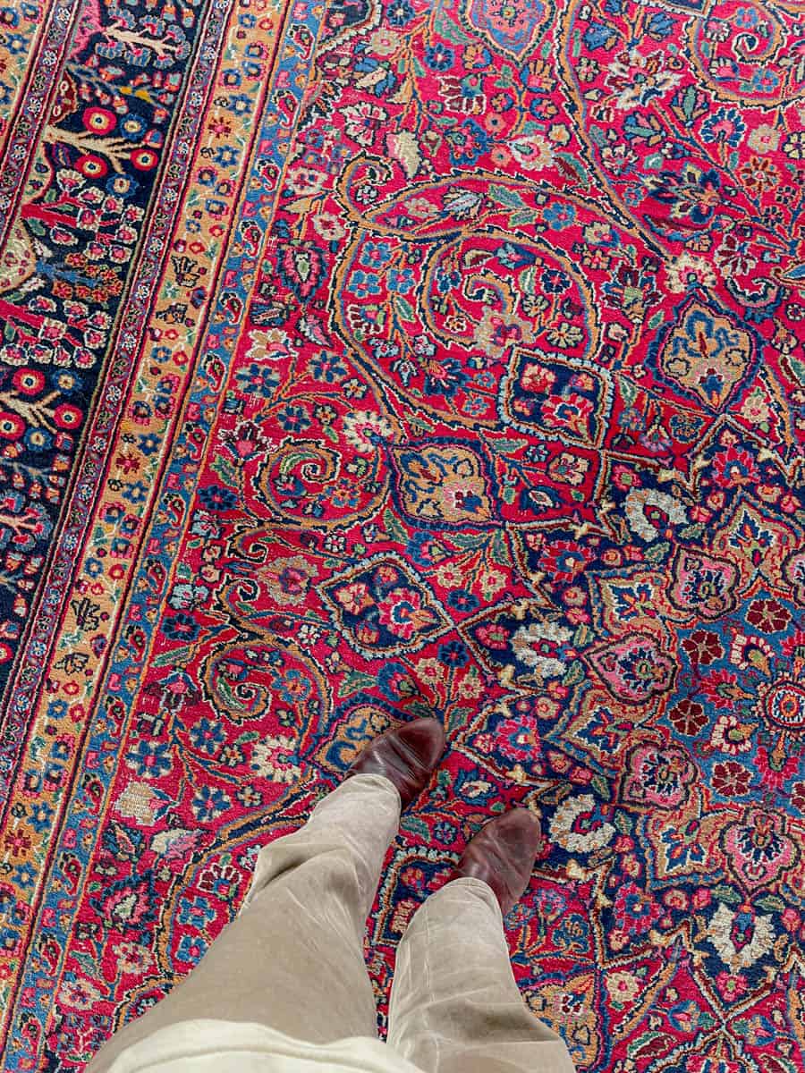 häikäisevä palatsikokoinen meshed 1960 luvulta signeerattu  430 x 315 cm