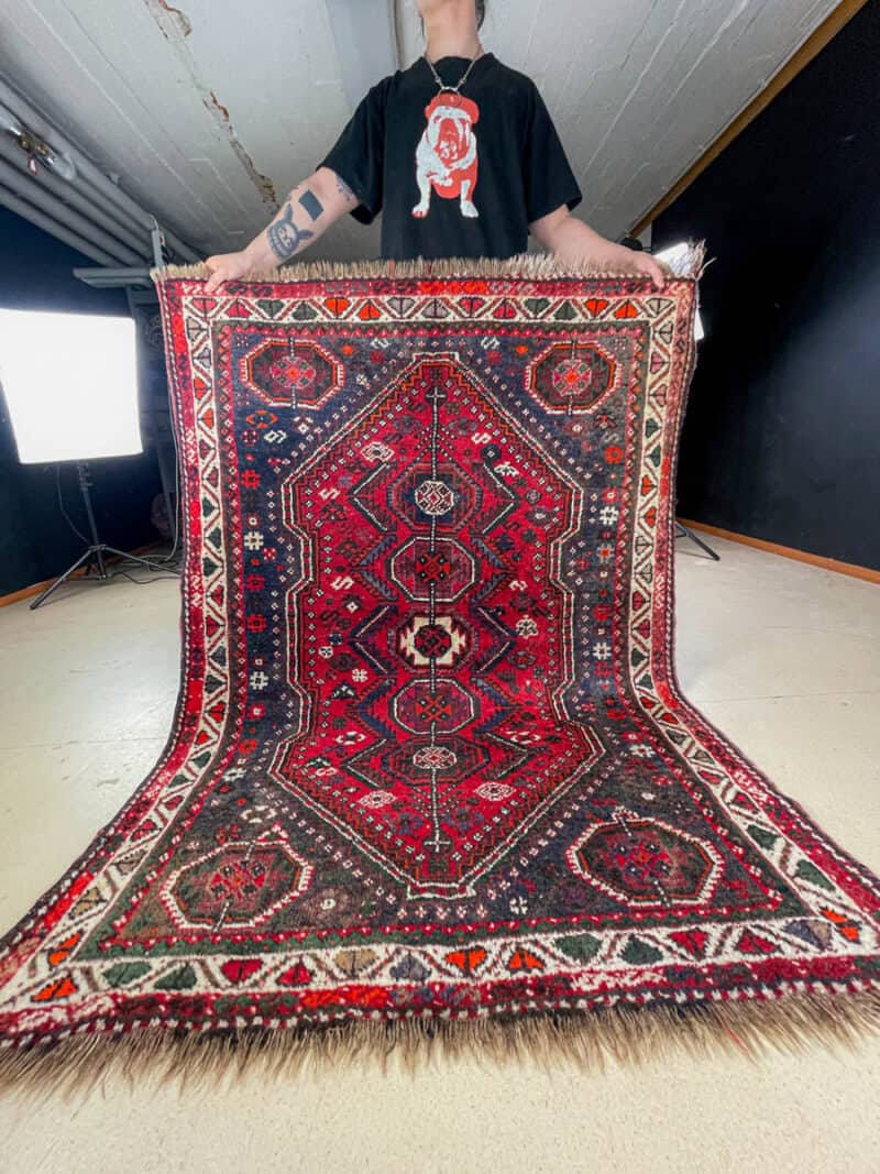 eläinteemainen puoliantiikki gasghai 1950 luvulta 220 x 130 cm (kopio)