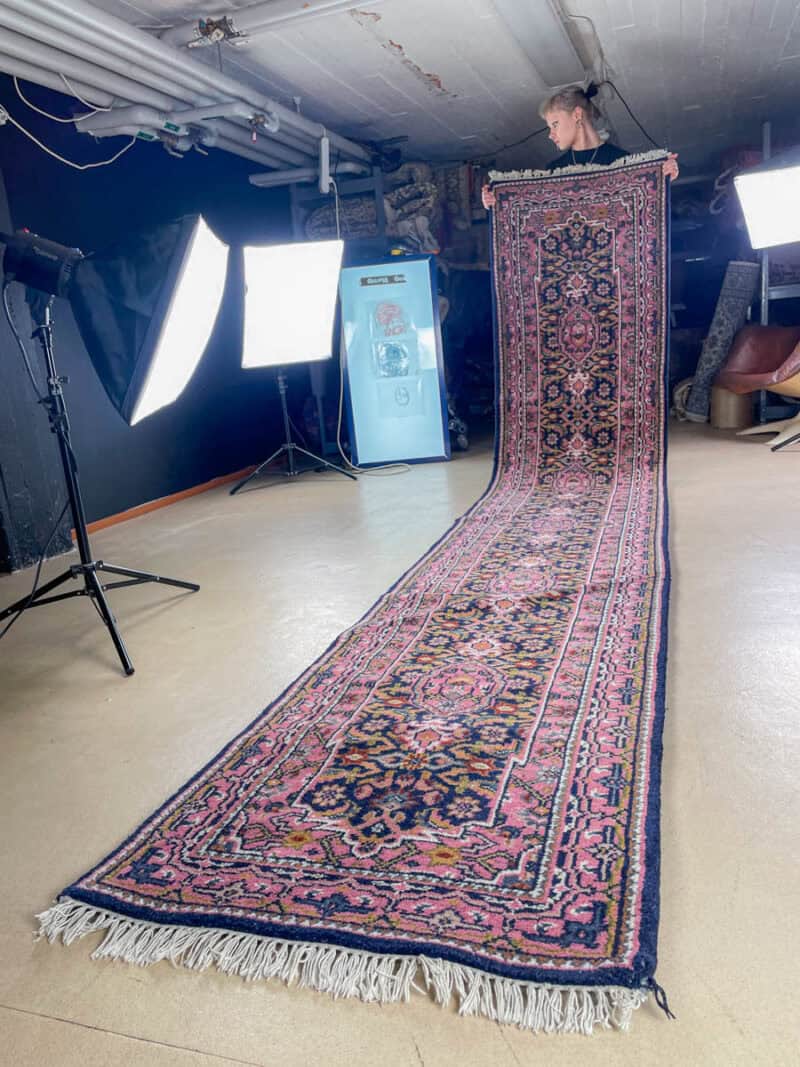 harmoninen tabriz käytävämatto 440 x 80 cm