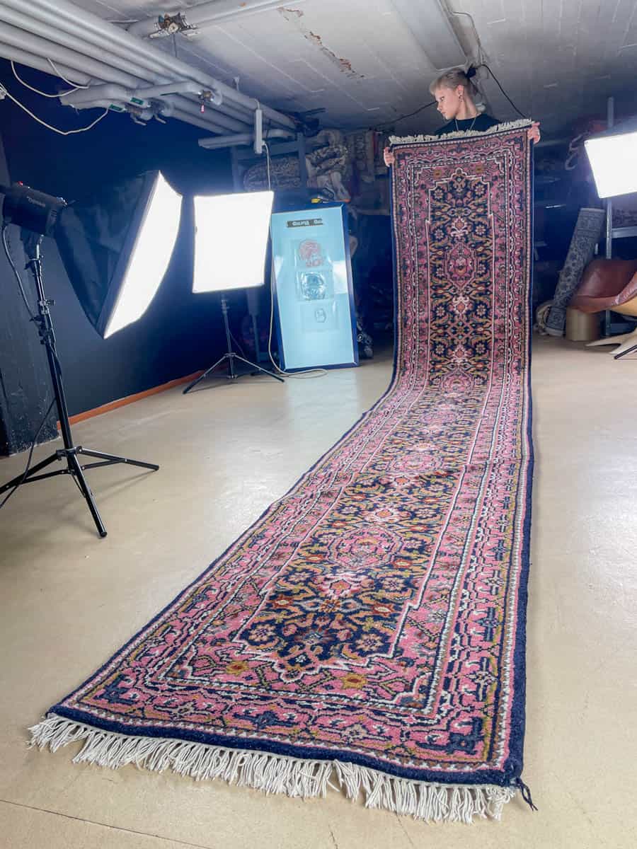 harmoninen tabriz käytävämatto 440 x 80 cm