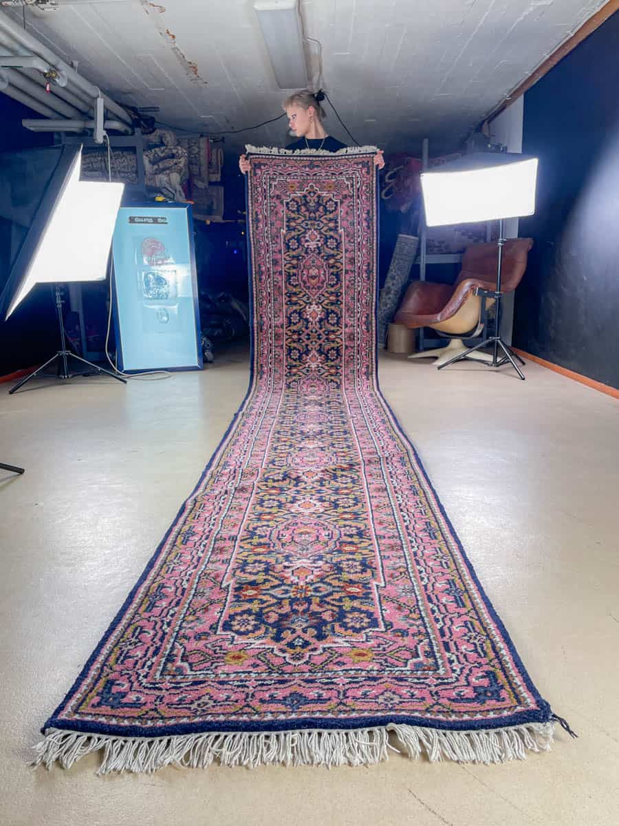 harmoninen tabriz käytävämatto 440 x 80 cm