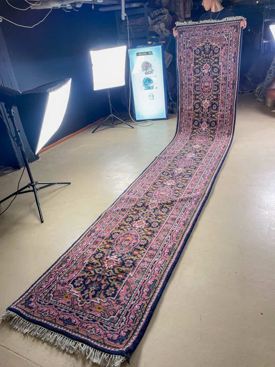 harmoninen tabriz käytävämatto 440 x 80 cm