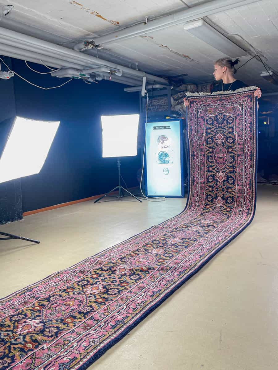 harmoninen tabriz käytävämatto 440 x 80 cm
