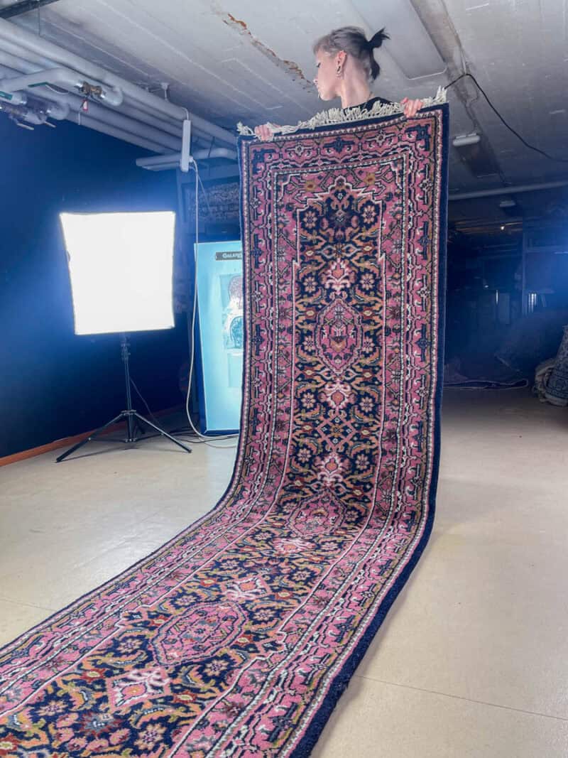 harmoninen tabriz käytävämatto 440 x 80 cm