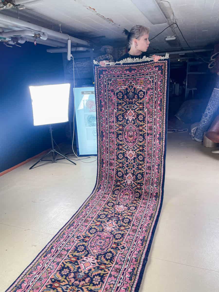 harmoninen tabriz käytävämatto 440 x 80 cm