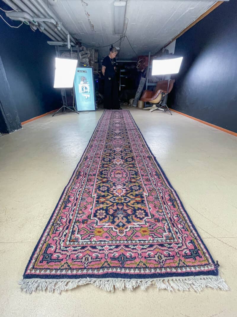 harmoninen tabriz käytävämatto 440 x 80 cm