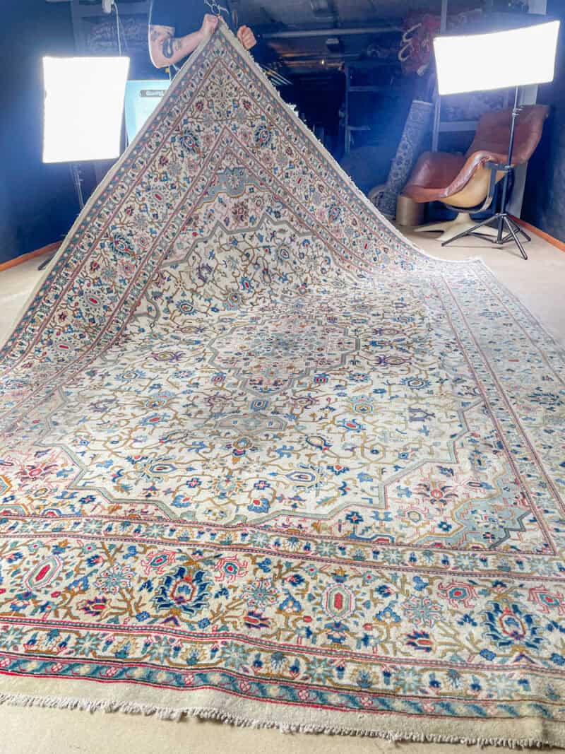 upean elegantti vaalea tabriz 324 x 227 cm