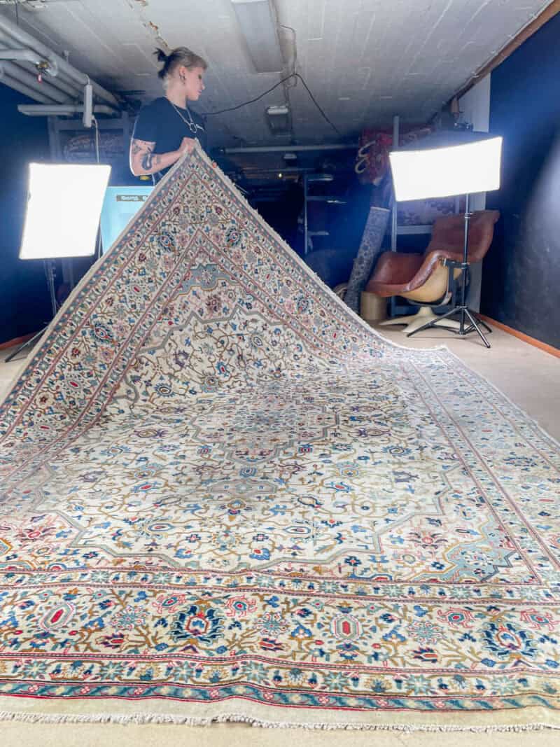 upean elegantti vaalea tabriz 324 x 227 cm