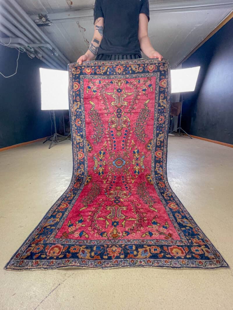 psykedeelinen sarouk 1960 luvulta 127 x 62 cm (kopio)