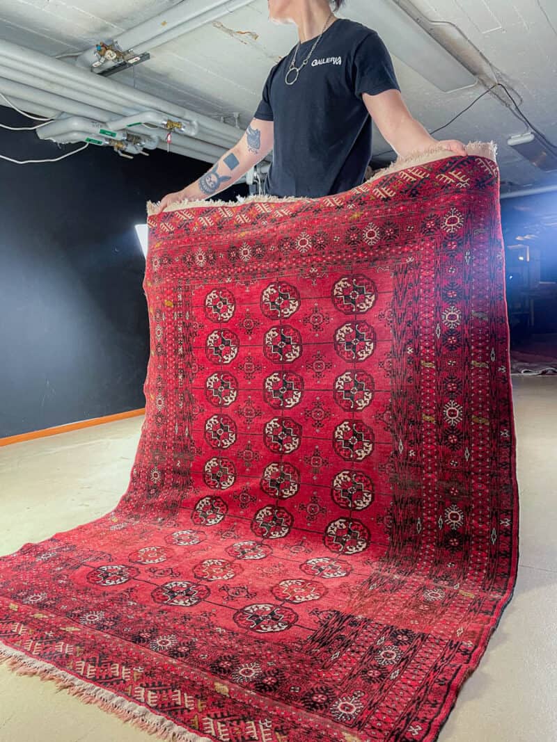 tyrmäävä puoliantiikki buhara 173 x 132 cm