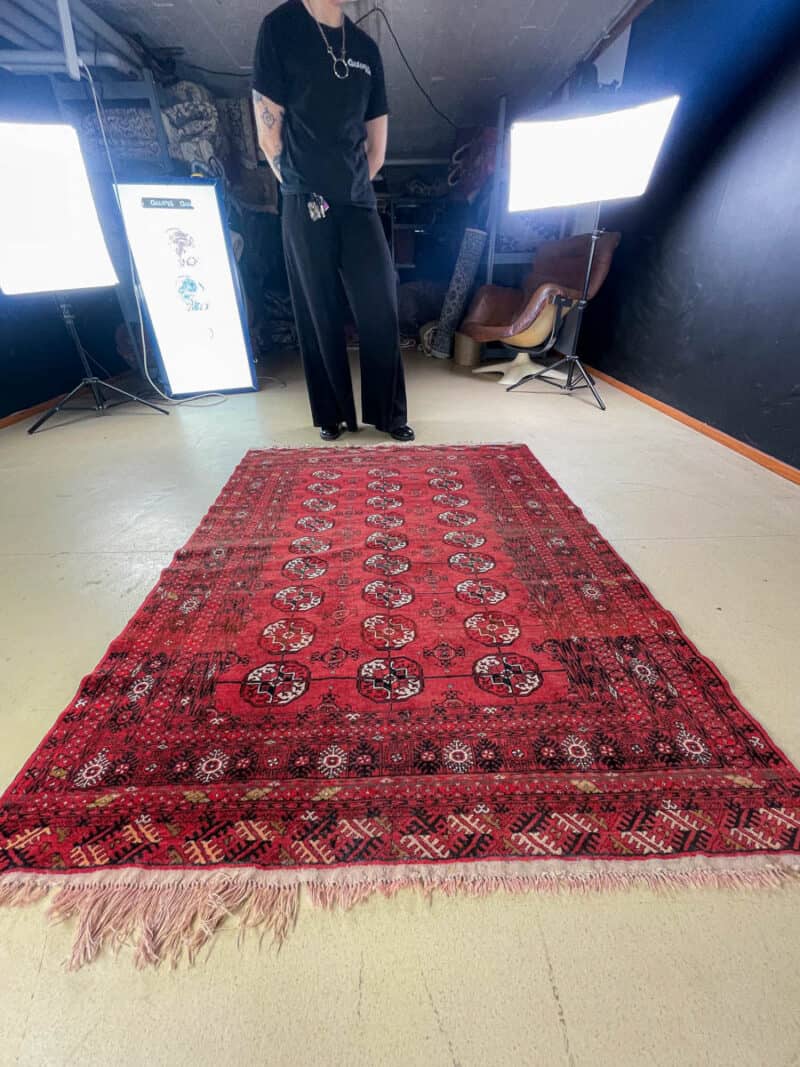 tyrmäävä puoliantiikki buhara 173 x 132 cm