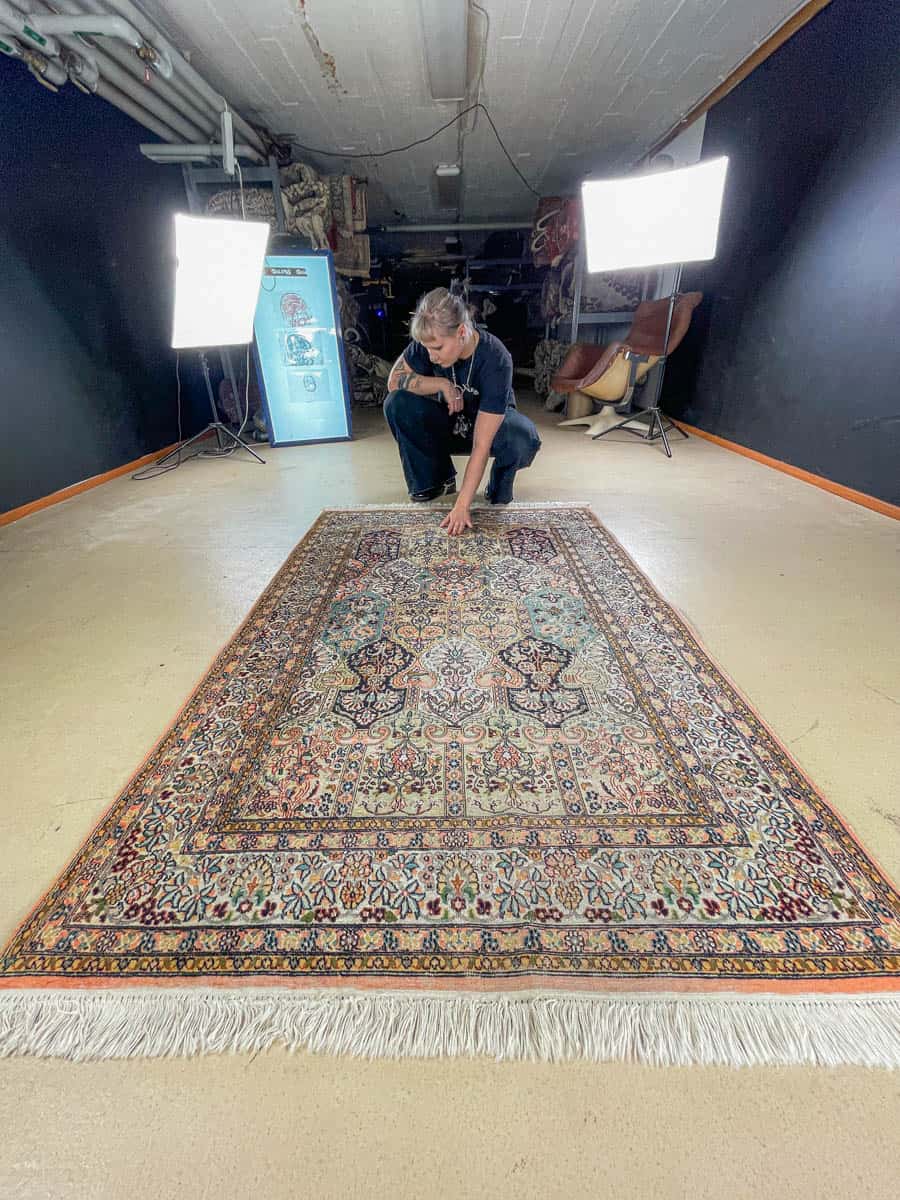 silkkimatto harmonisen elegantti kasmir 171 x 117 cm