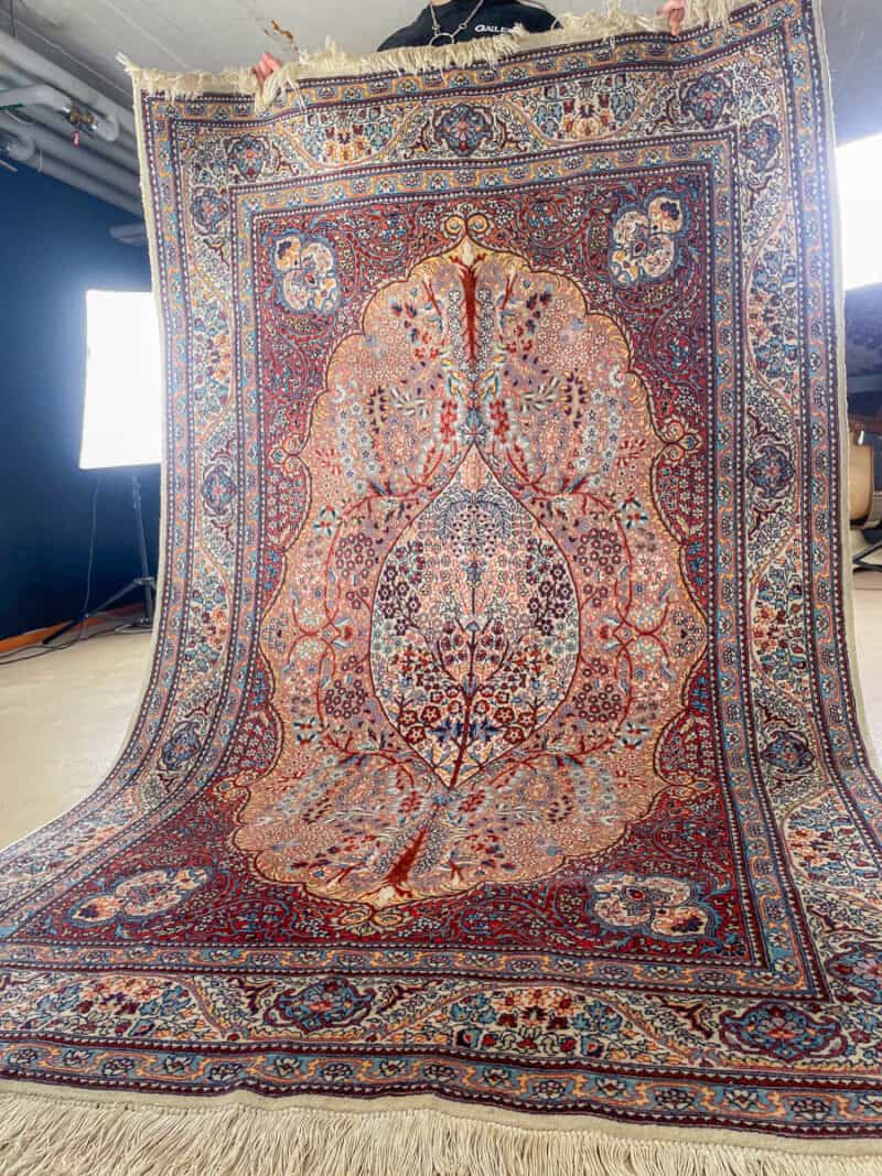 Äärimmäisen yksityiskohtainen maaginen elämänpuu ghom 218 x 140 cm (kopio)