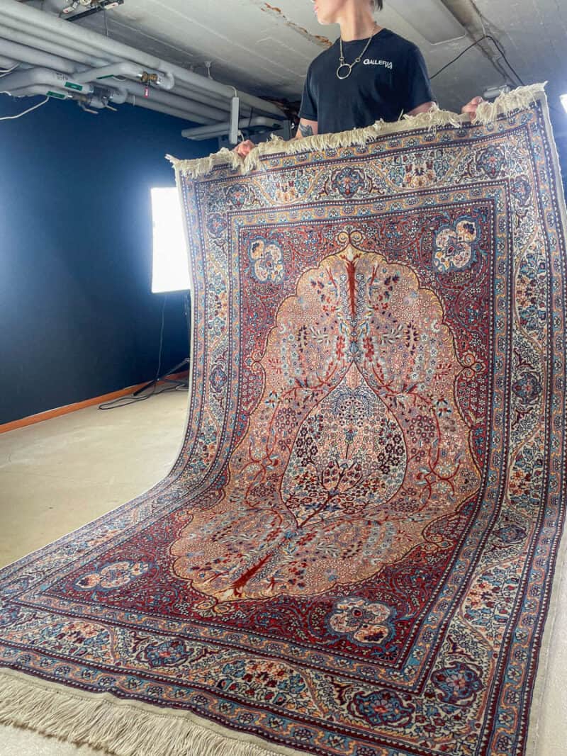 Äärimmäisen yksityiskohtainen maaginen elämänpuu ghom 218 x 140 cm (kopio)