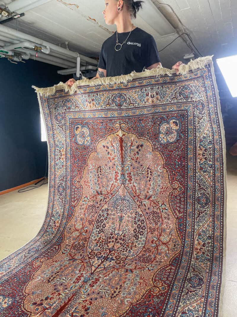 Äärimmäisen yksityiskohtainen maaginen elämänpuu ghom 218 x 140 cm (kopio)