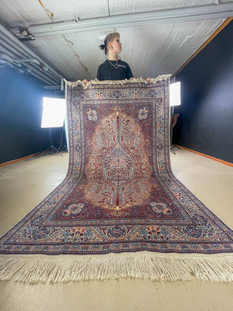 Äärimmäisen yksityiskohtainen maaginen elämänpuu ghom 218 x 140 cm (kopio)