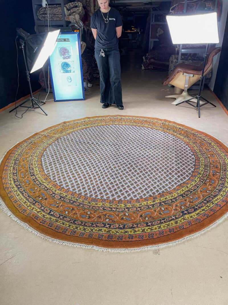 harvinainen pyöreä sarouk mir 195 x 195 cm (kopio)