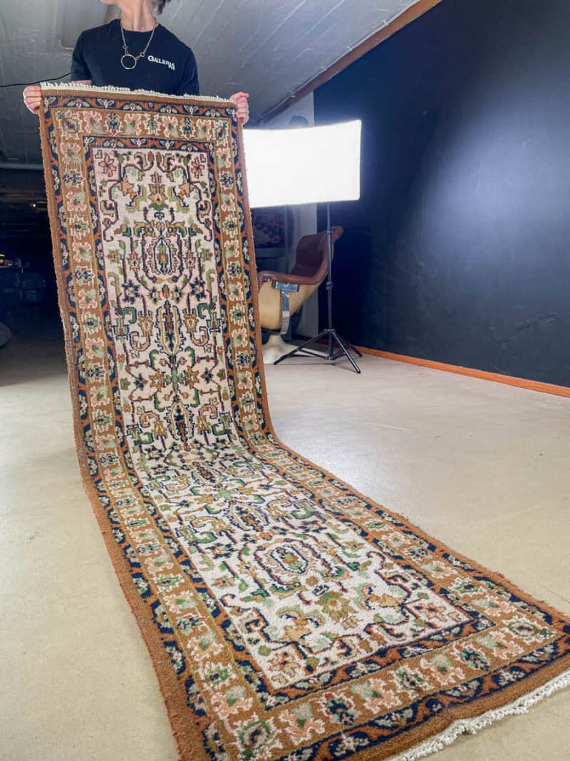 maanläheinen tabriz käytävämatto 260 x 70 cm