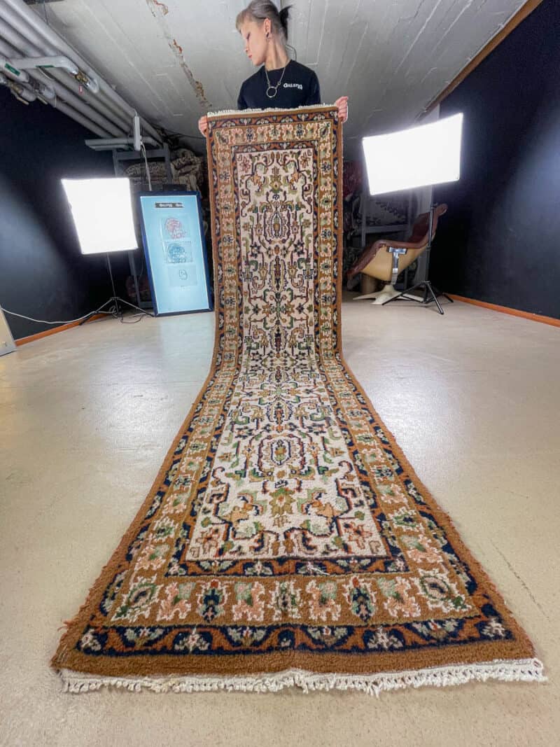 maanläheinen tabriz käytävämatto 260 x 70 cm