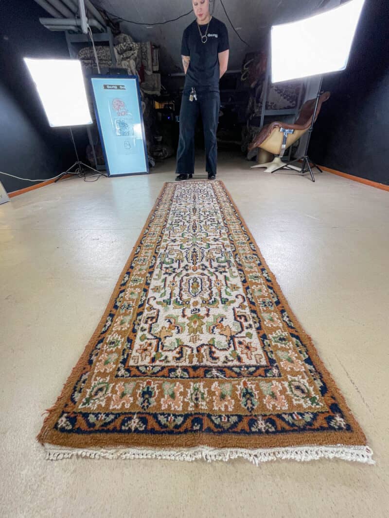 maanläheinen tabriz käytävämatto 260 x 70 cm